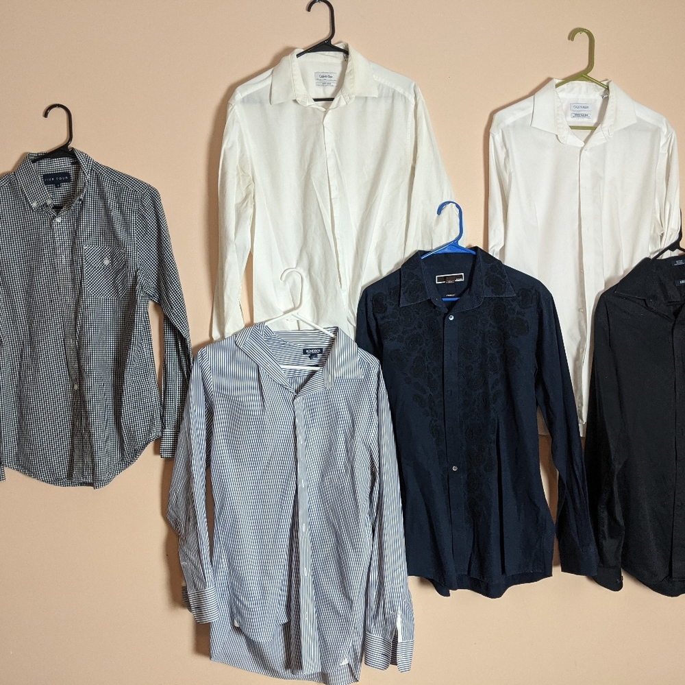 Men's button down dress shirts lot